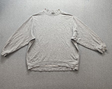Divided By H M Women Sweatshirt L Gray Long Sleeve Mock Neck Comfort Loungewear