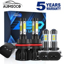 For Dodge Ram 1500 Laramie Cab Pickup 1999-2001 Led Headlight Fog Light Bulbs 4x