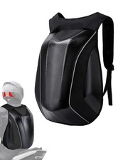 Motorcycle Backpack 30L Hardshell Carbon Fiber Pattern Waterproof Helmet