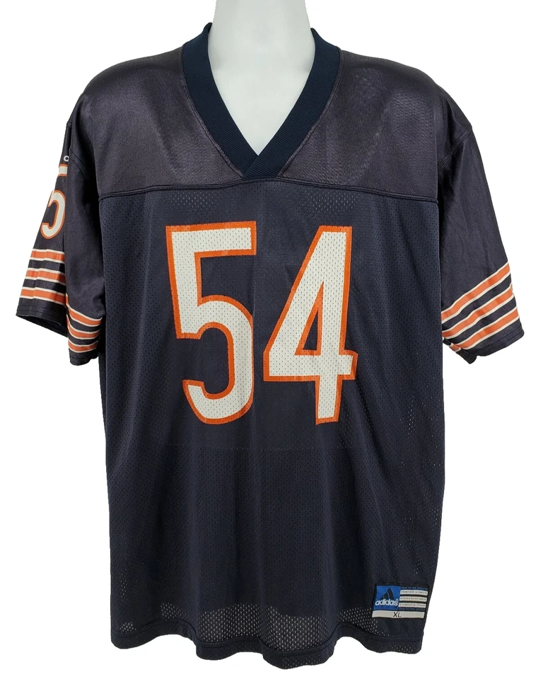 Camiseta de fútbol americano Chicago Bears Brian Urlacher NFL talla XL vintage Adidas #54 azul marino Foto 3 de 4