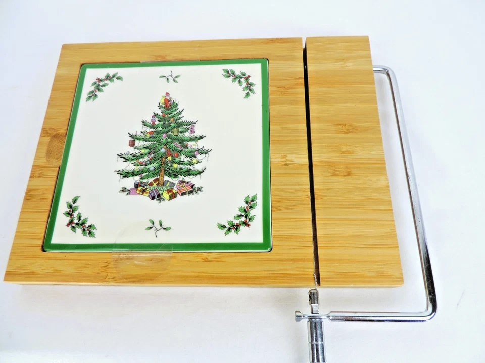 Tabla de cortar queso árbol de Navidad SPODE Pimpinela cortadora incorporada grano de madera Foto 2 de 4