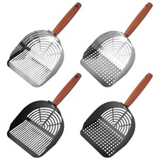 Stainless Steel Cat Litter Scoop with Hanging Hole Pet Waste Shovel Cat Supplies