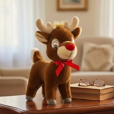 Vintage Applause Rudolph The Red Nosed Reindeer 10" Plush Stuffed Animal