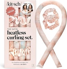 Kitsch Satin Heatless Curlers Set Overnight Hair Curler 34"  Scrunchies No Heat