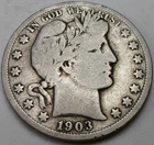 Photo of a 1903-S Barber Half Dollar from an eBay listing that sold on Jul 17, 2026