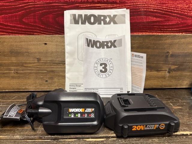 WORX 20V Max (WA3525) Battery & Charger