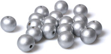 50Pcs 20mm Silver Wood Beads Smooth Loose Beads with 4mm Hole Spacer Beading Sup