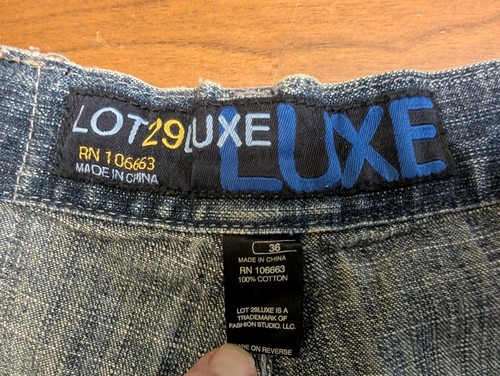 Lot29 Jeans Luxe 36 (34x32) Baggy Loose Retro Wide Leg 90s Hip Hop Y2K Skater - Picture 12 of 20
