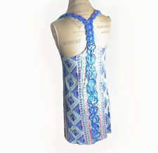 Lilly Pulitzer Lydia Women’s Size XS Bay Blue Dress with Macrame Racerback