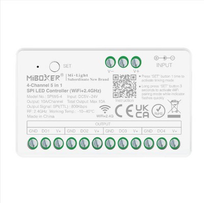 Miboxer SPIW5-4 - 4-Channel 5 in 1 SPI LED Controller (WiFi+2.4G)