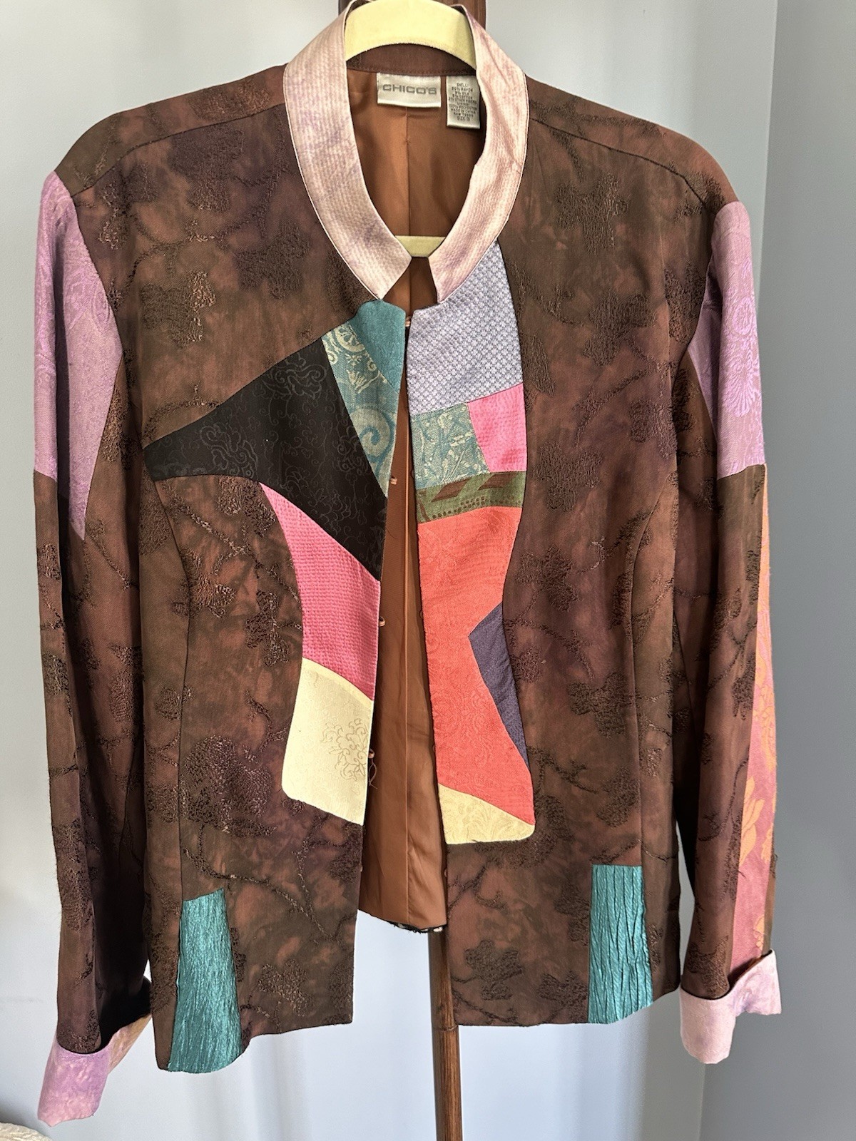 Chicos Women’s Patchwork Jacket Excellent Pre-Own… - image 1