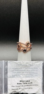 Bomb Party June 2026 Ring Sz 8 RG22364  Make Them Look  Alexandrite on Rose Gold