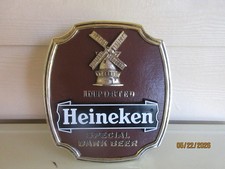 Vintage Imported Heineken Special Dark Beer Tabletop Plastic Easel Sign