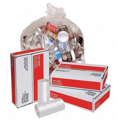 GRAINGER 15E462 Trash Bag,10 gal.,Clear,PK250 15E462