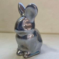 Metal Rabbit Figurine Aluminum  Collectible 8cm Non-sale Japan