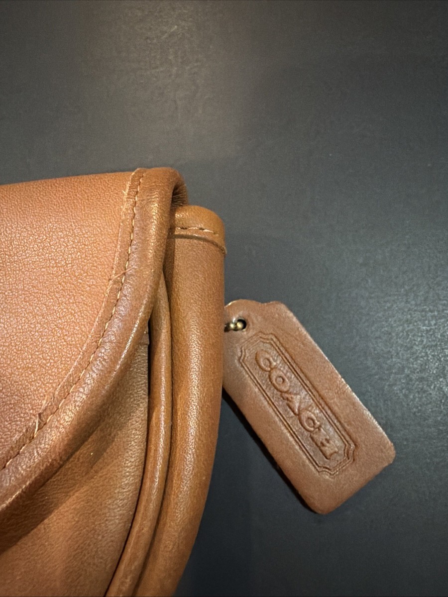 Vintage COACH Mini British Tan Convertible Turnlock Crossbody Belt