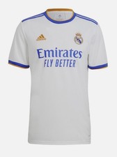 Adidas Real Madrid Home 21-22 soccer jersey White Blue Orange Size S With #9 JD
