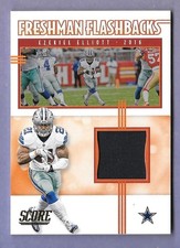 2020 Score Freshman Flashbacks Ezekiel Elliott #FF-EE Jersey Patch Cowboys (A)