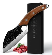 Matsato Haarko Kitchen Chef's Knife + Leather Sheath • Loved by Home Cooks • New