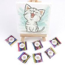 1Set 1:12 Dollhouse Mini Crayon Aquarell Box Paint Stift Salon Szene Deco