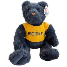 Very Rare Michigan Wolverines BLUE Chelsea Stuffed BEAR NWT Very Soft
