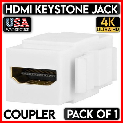 HDMI Keystone Jack Wall Plate Surface Boxes 4K HDMI F to F Coupler Connector