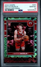 2024 Matas Buzelis PSA 10 PANINI HOOPS GREEN EXPLOSION CHICAGO BULLS RC /99
