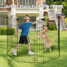 PAWZ Road Dog Playpen Exercise Pen Pet Fence 24"/30"/36"/42"/48" Height 8 Panels