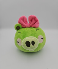 Angry Birds Green Pig Girl with Pink Bow Plush Commonwealth 2011 5  No Sound
