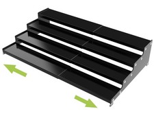Expandable 4-Tier Step Spice Rack Organizer for Kitchen Cabinet Modern Design...