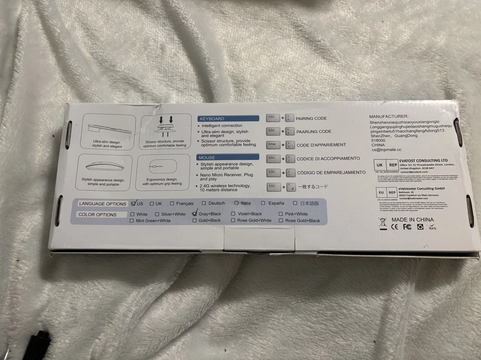 Wireless Keyboard & Mouse Set – KM19000 Model – USB Receiver – New in Box - Image 2 of 4