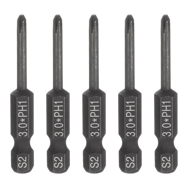 "5 StüCk PH1 Kreuzschlitz-Schraubendreherbit FüR 1/4\" Sechskantschaft 2\" Lang"-image