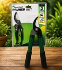 Greenleaf - 330mm Lopper & 195mm Secateurs Pruner Set Carbon Steel Green / Black