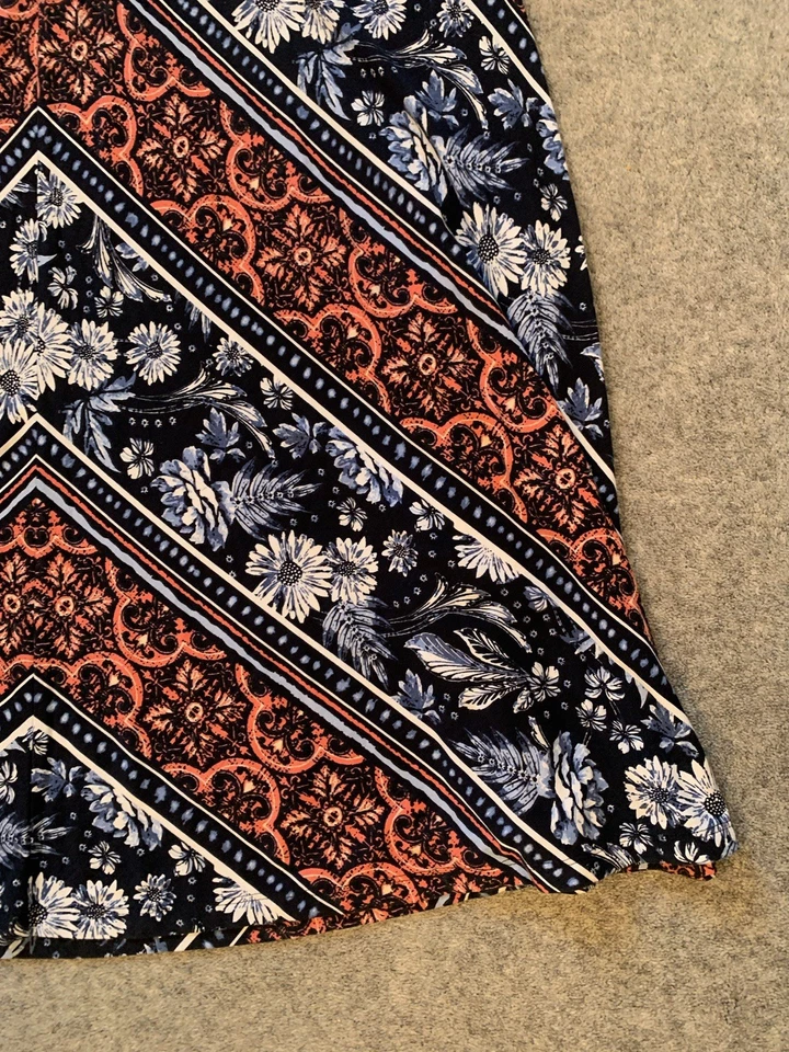 Monsoon Printed Maxi Skirt Elastic Waist Multicoloured Size L - Image 4 of 4