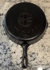 Vintage 1930s Griswold Cast Iron Skillet 8 704C Large Block Logo Smooth Bottom