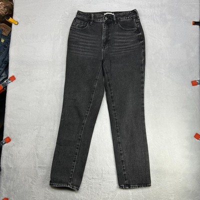 PacSun Straight Leg Jeans Women's Black Acid Wash Pockets Zip Fly - 27X27.5