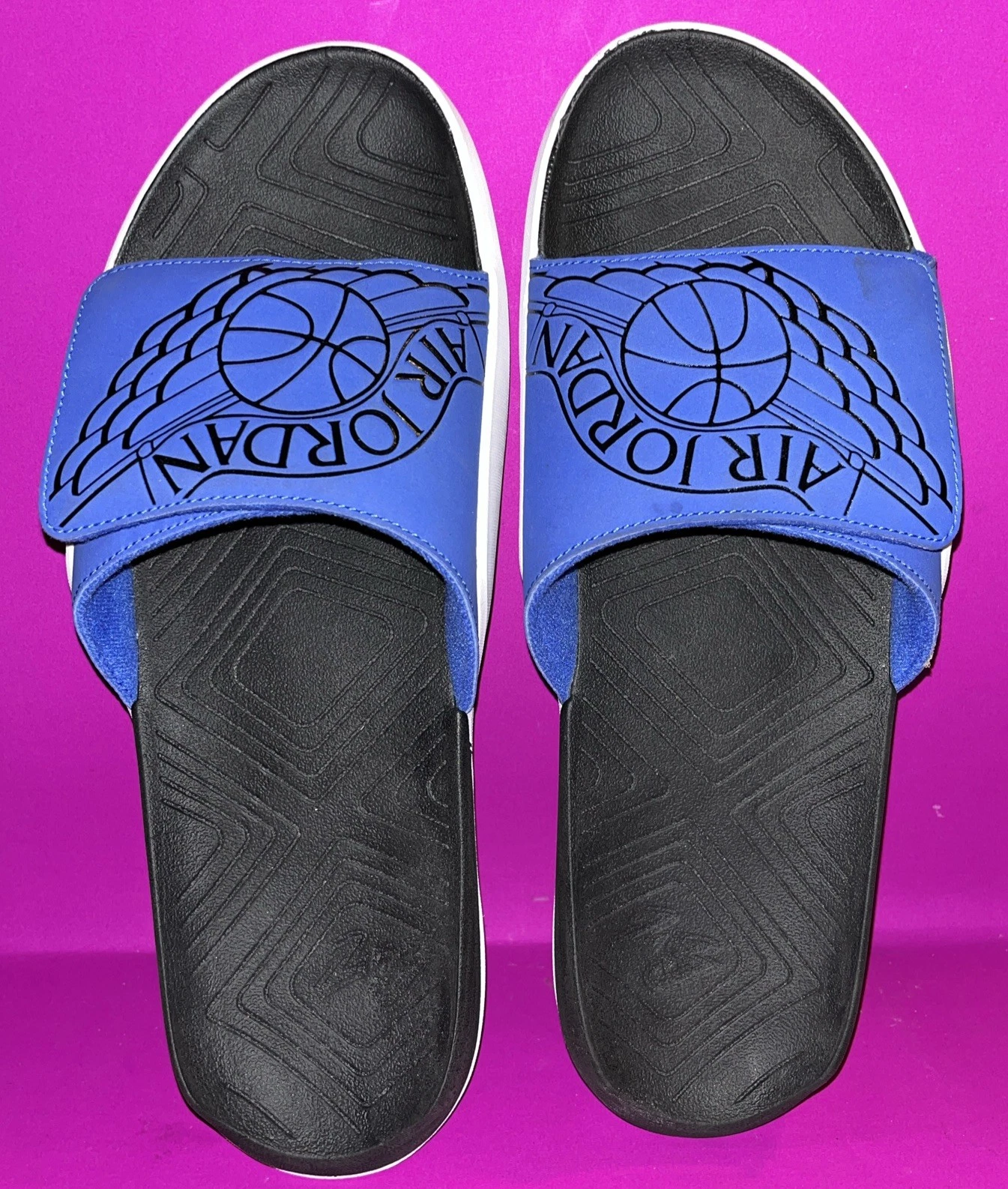 Nike Air Jordan Hydro Basketball Slides Sandali Uomo 13 Blu Bianco Nero