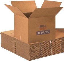 BOX USA Moving Boxes Large 20L x 20W x 15H 12-Pack - Corrugated Cardboard Box fo