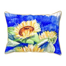 Betsy Drake Gold Rising Sunflower Small Pillow 11x14