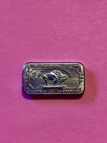 1 Gram Bar of .999 Titanium " Buffalo Design "