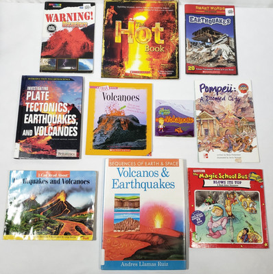 Kids Books About Volcanos and Earthquakes Lot 10 Nonfiction Homeschool Classroom