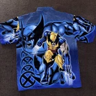 Vintage Marvel Wolverine X Men Shirt 2001 All Over Print Button Down, Men 3XL