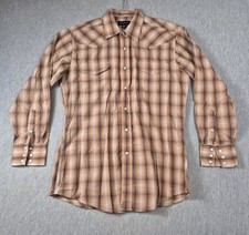 Panhandle Shirt Slim Mens Medium Multicolor Western Check Pearl Snap Long Sleeve