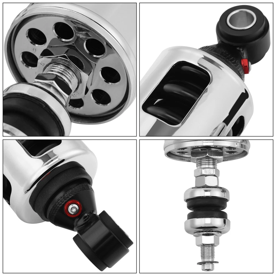 Suspensión de amortiguador trasero cromada de alta resistencia apta para Harley Softail Fat Boy 2000-2017 Foto 2 de 4