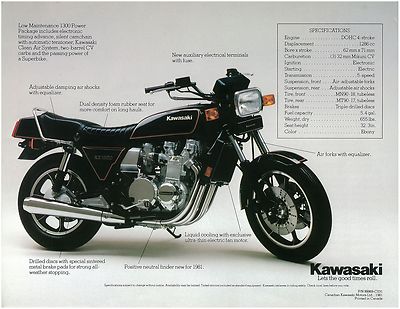 KAWASAKI Brochure KZ1300 Z1300 KZ1300-A3 1981 Sales Catalog