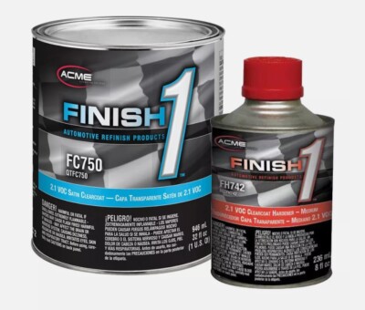 Sherwin-Williams Finish 1 FC750-4 2.1 VOC Satin Clearcoat 742 Medium Kit (Quart)