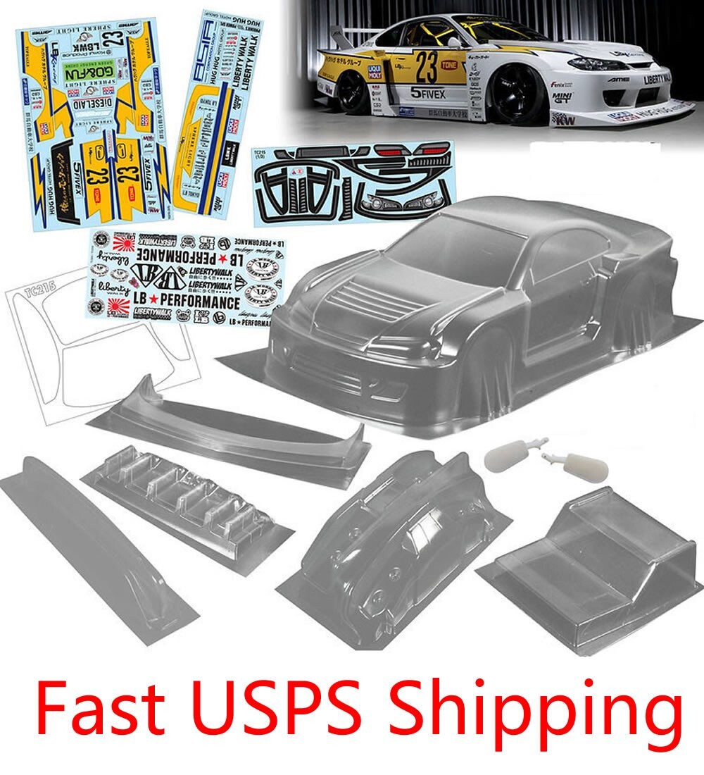 1/10 RC Drift Racing LBWK S15 Car Clear Transparent Body Shell 200mm | eBay