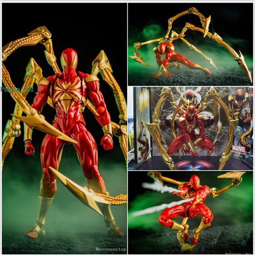 Kaiyodo Amazing Yamaguchi Revoltech No. 023 Spider-Man Iron Spider Action Figure - Picture 2 of 12
