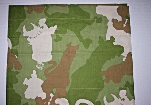 Scooby Safari Window Valance Camouflage Brown Green 82"Wx17"L - Picture 2 of 5