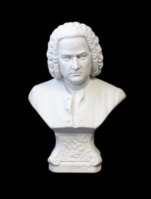 9944080-d Kämmer Bisquit Porzellan Büste Johann Sebastian Bach groß H20cm